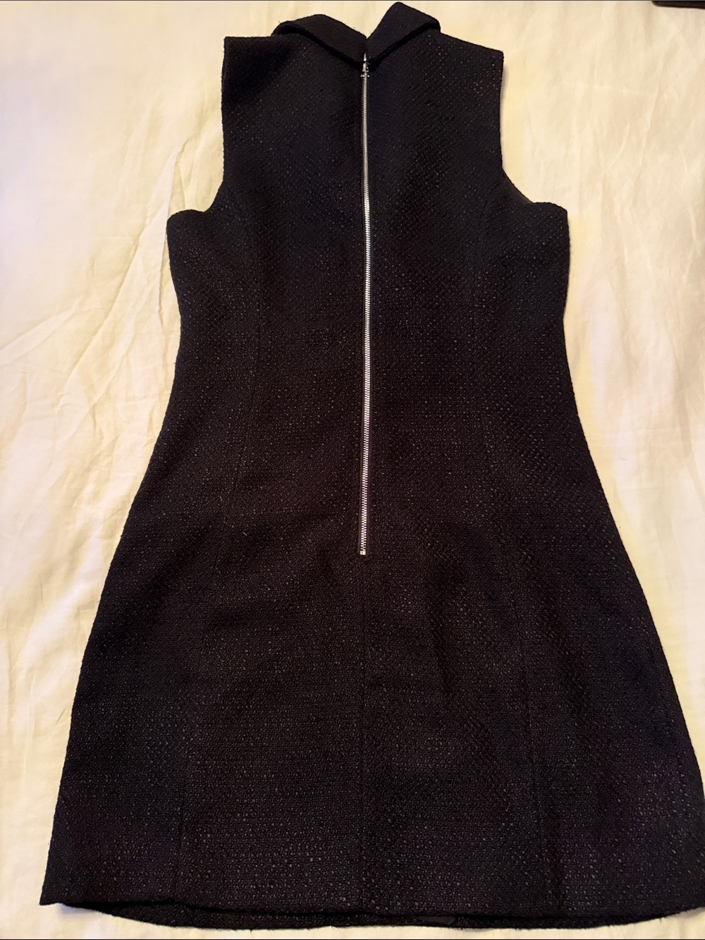 Jason Wu Sleeveless Black Double-Breasted Tweed Mini Dress - Picture 2 of 2